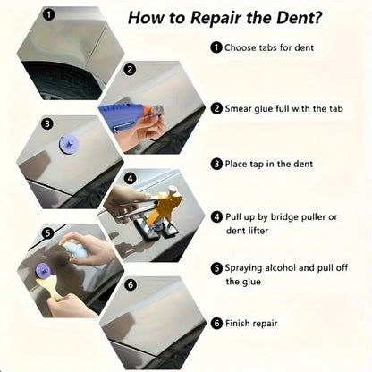 The Car Dent Repair Kit Adopts A Special Buffer Pad For Strong Suction Cup Pulling- No Professional Tools Are Required To Quickly Repair The Body Depression- Simple And Convenient Operation- Time-S