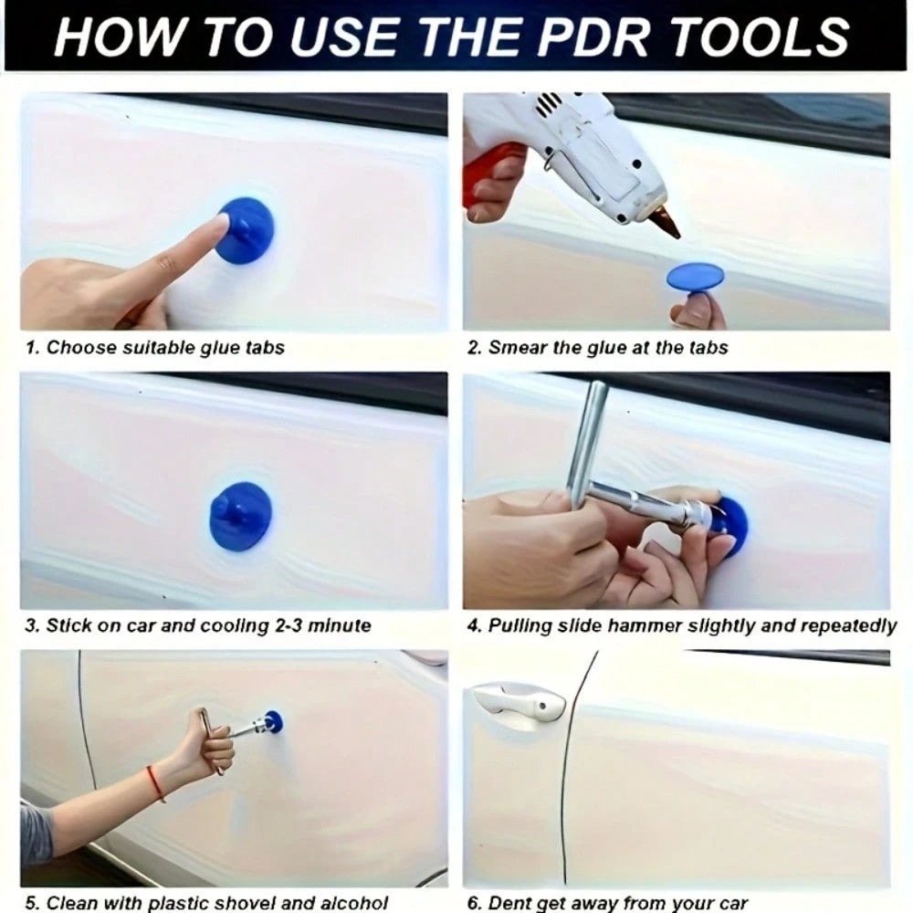 The Car Dent Repair Kit Adopts A Special Buffer Pad For Strong Suction Cup Pulling- No Professional Tools Are Required To Quickly Repair The Body Depression- Simple And Convenient Operation- Time-S