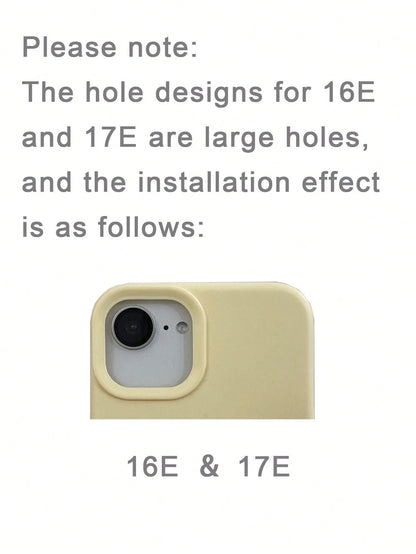 TPU Solid Color High-Quality Yellow Phone Case, Latest Compatible With 17/Air/17 Pro/17 Pro Max, Also Fits 16, 15, 14, 13, 12, 11 Pro Max, Skin-Friendly Texture, Pastel Yellow Phone Case Gift Business