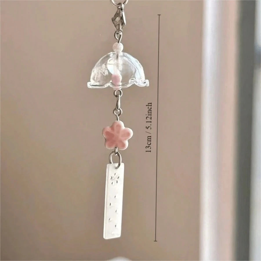 Transparent Jellyfish Phone Charm Star Flower Pendant Girl Style Bell Charm Universal Accessories Suitable For Phone, Bag And Keychain