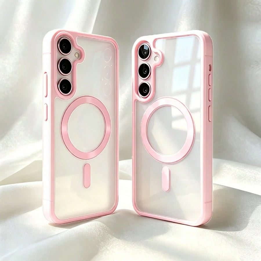 Transparent PC Phone Case, Compatible With Galaxy A17 A07 A56 A26 A36 A37 A57 A16 A55 A25 A35 A15 A27 A05 A06 S26Ultra S25Ultra S24Ultra S23Ultra S22Ultra S25 FE S24 S23 S22 Models, Macaron Color Phon