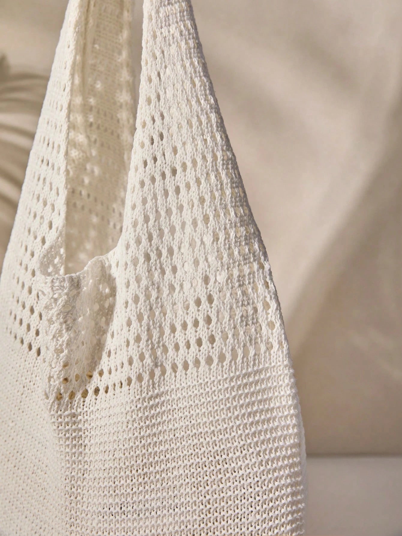 Tropiscape Crochet Knitted Large Capacity Shoulder Bag Vacay Vibes Vacation Relax Beach Autumn Winter Gifts Cottagecore,SummerOutfit