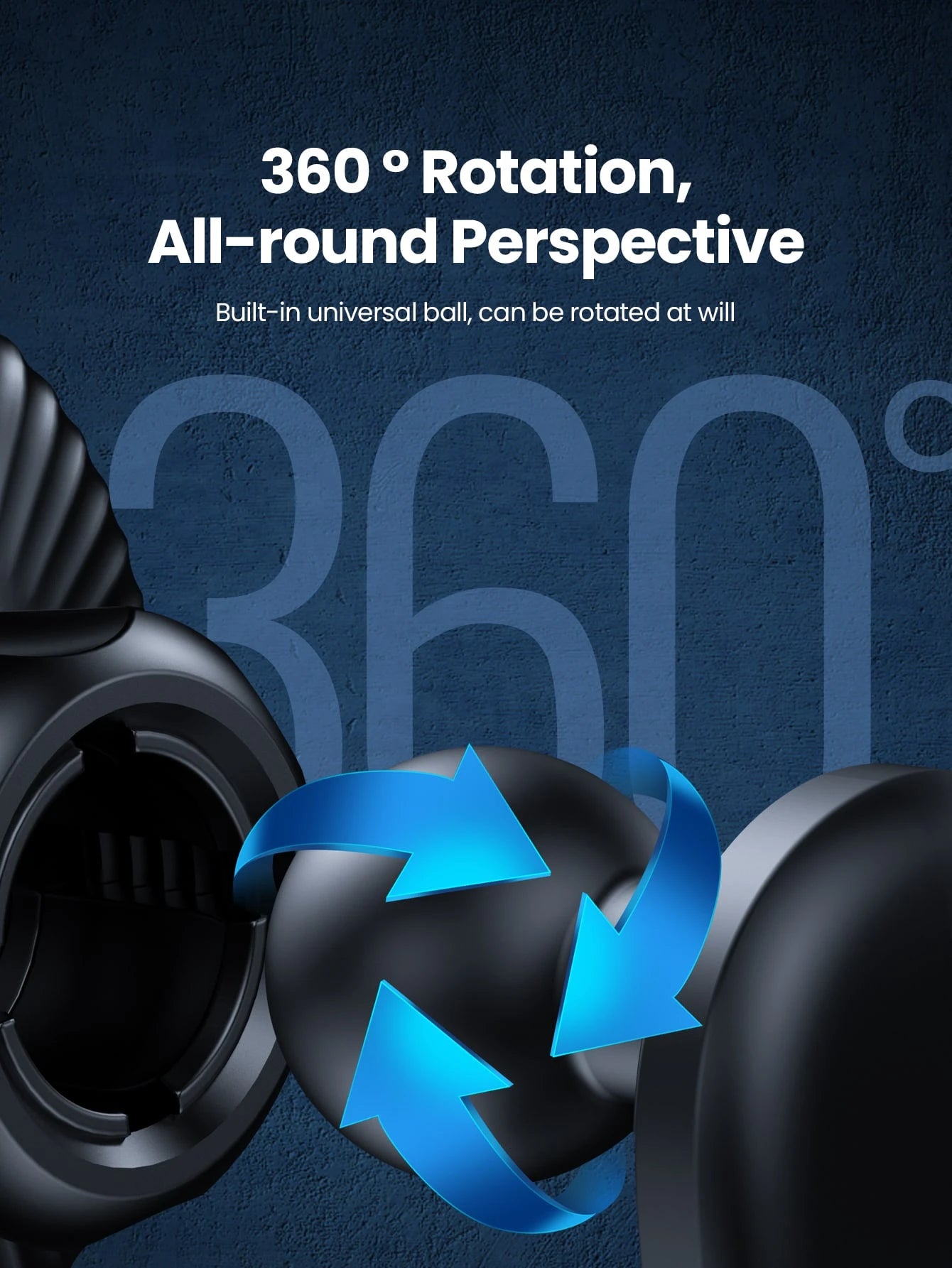 UGREEN Car Magnetic Phone Holder Dashboard Holder Strong Magnetic With 3M Adhesive For 4.7-7.2inches Mobile Phones 360° Rotation Phone Stand Mount Mini Size
