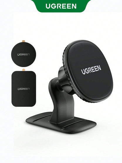 UGREEN Car Magnetic Phone Holder Dashboard Holder Strong Magnetic With 3M Adhesive For 4.7-7.2inches Mobile Phones 360° Rotation Phone Stand Mount Mini Size