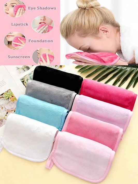 Ultra-Fine Microfiber Absorbent Makeup Remover Cloth, Flannel Slouchy Water-Based Cleansing Makeup Remover Towel
