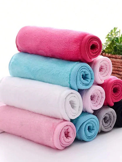 Ultra-Fine Microfiber Absorbent Makeup Remover Cloth, Flannel Slouchy Water-Based Cleansing Makeup Remover Towel