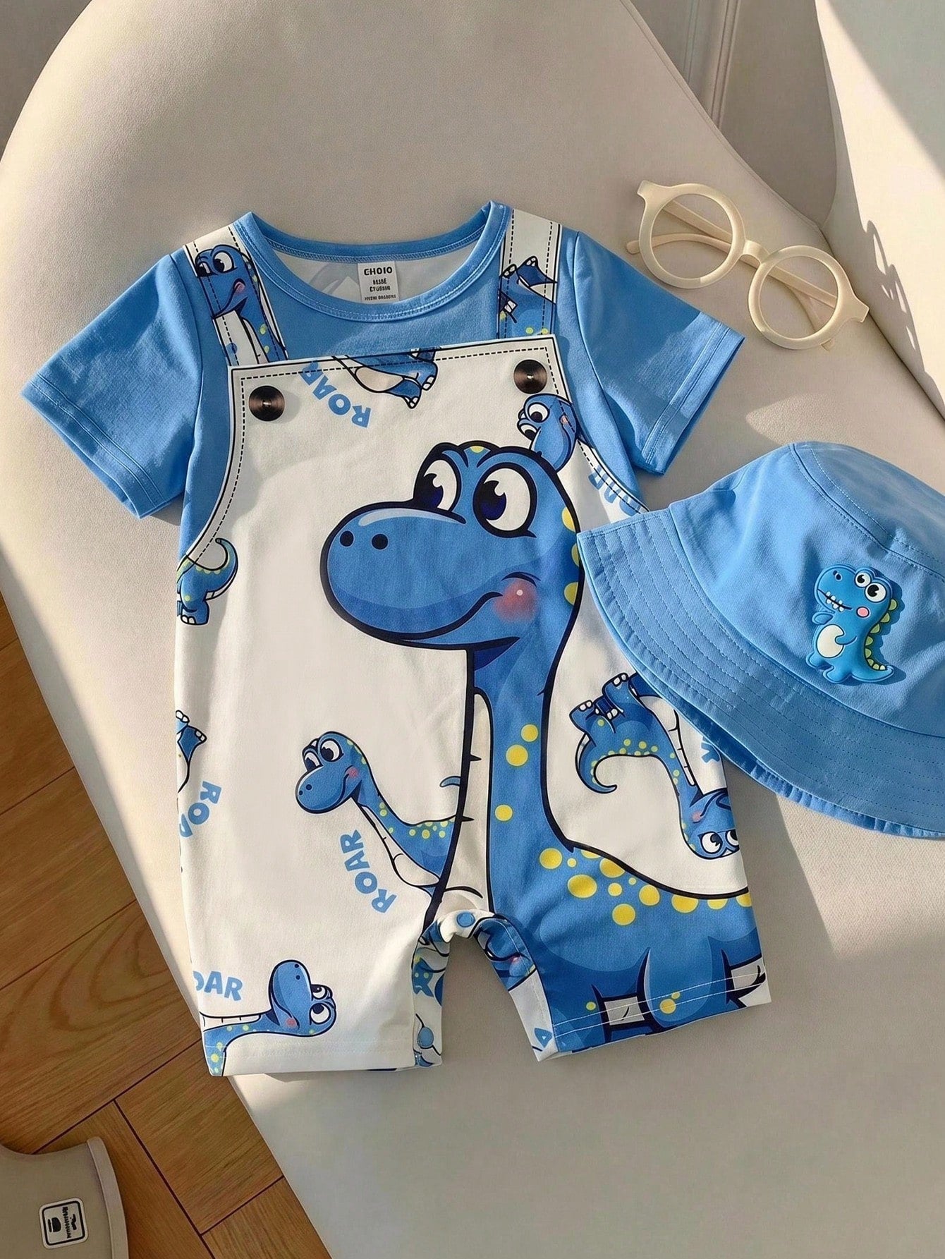 Unisex Newborn Baby Boy/Girl Cute Dinosaur Print Short Sleeve Romper, Baby Summer Outfits