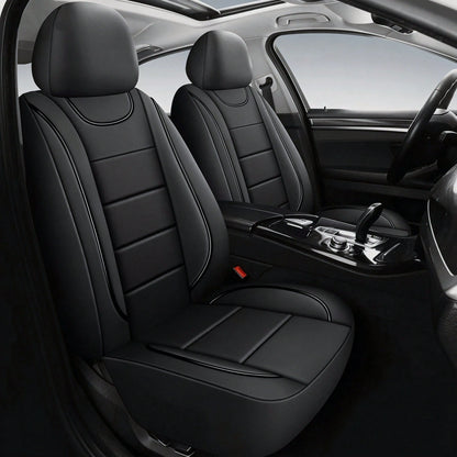 Universal 2-Seat Car Seat Covers. Leather Fabric With Elasticated Design For A Close Fit To The Original Car Seats. Suitable For All Seasons, Durable, Comfortable, And Effectively Protects The Origina