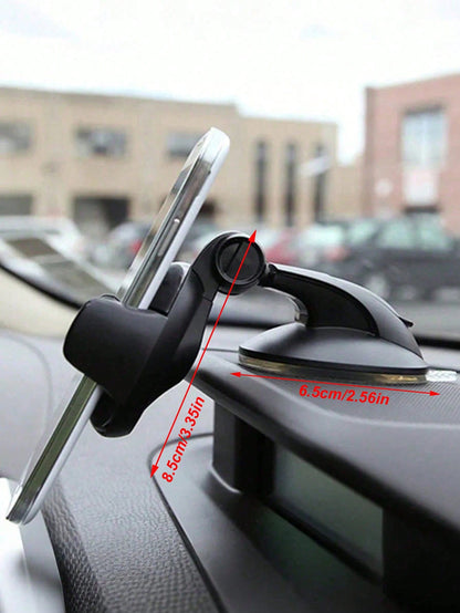 Universal Dashboard Car Phone Holder- Suction Cup With Gel Pad, 360° Rotation, One-Click Lock Arm, Sturdy And Stable, Reusable And Washable, Suitable For All Phones, Ideal For GPS Navigation, Dash Ca