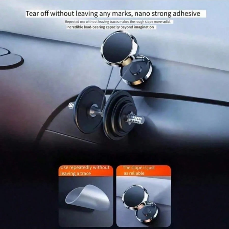 Upgraded 360° Vacuum Magnetic Phone Holder, Magnetic Car Phone Mount, Suitable For Car/Gym/Mirror/Shower, Hands-Free Suction Cup Phone Holder, Birthday Gift For Family And Friends, Car Accessories, Co