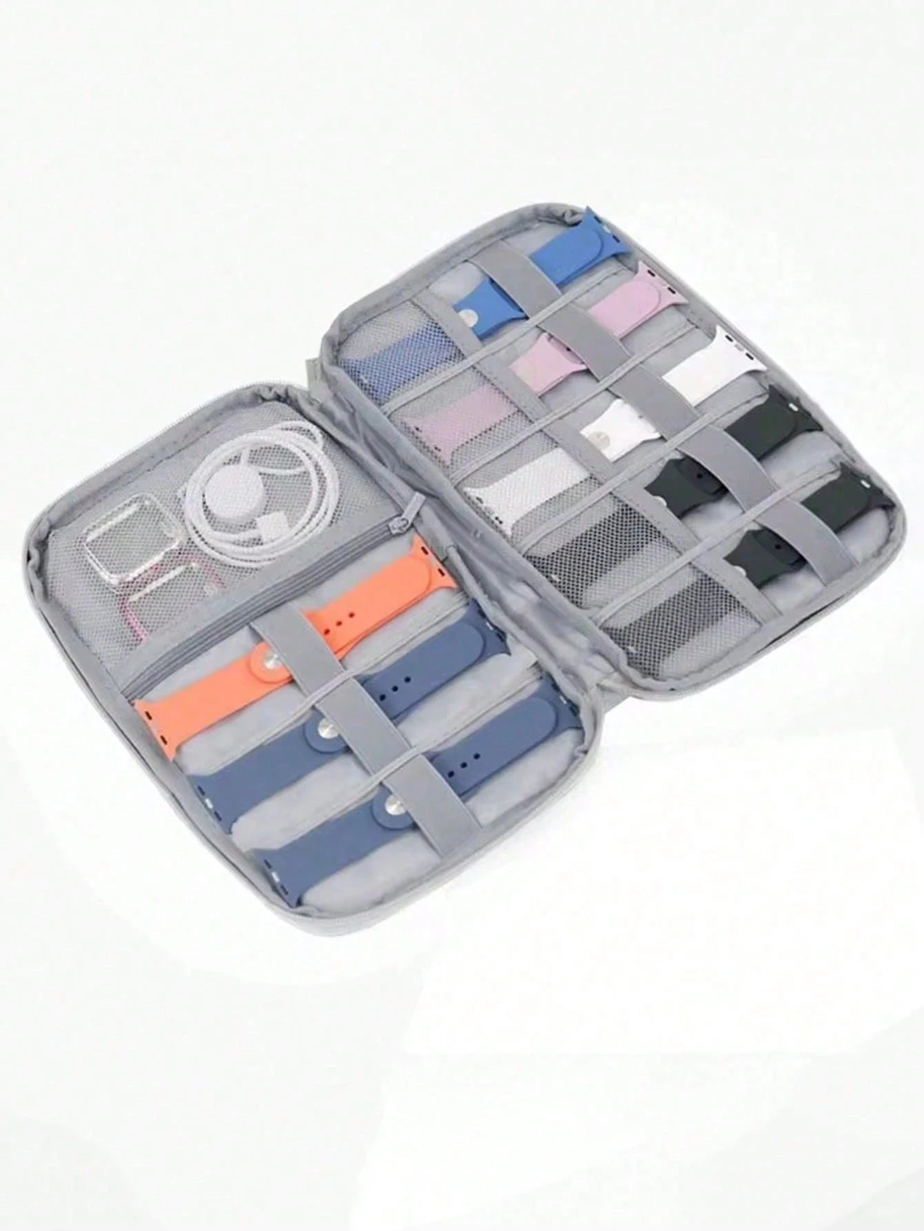 USB Data Cable Organizer For Earphone Wire Bag Pen Power Bank Travel Kit Case Watch Band Pouch Electronics Accessories Portable Charger Charger Case School College Headphone Case Cable Bag For Travel