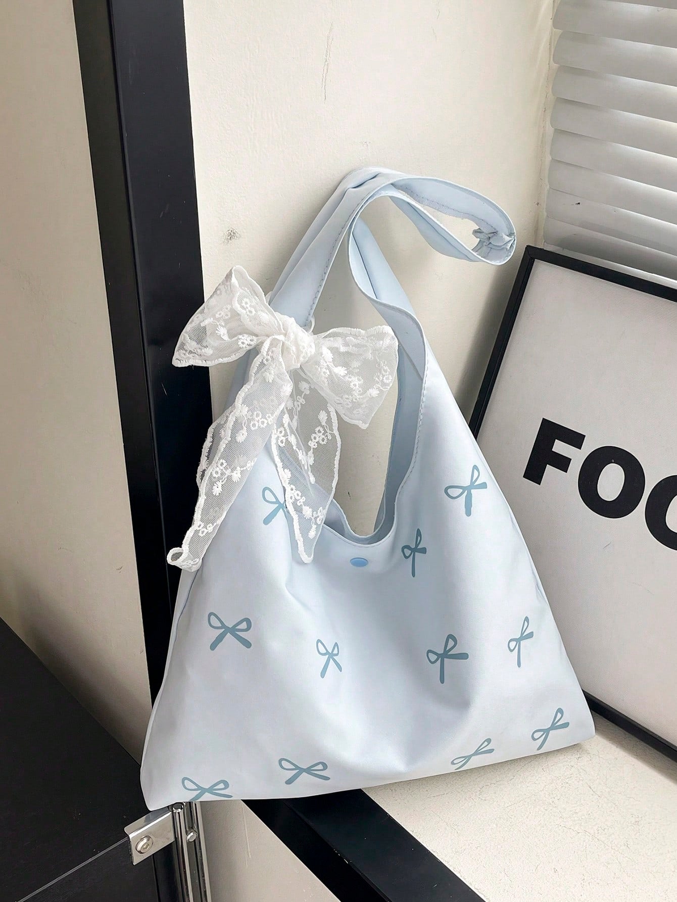 Vacation Beach Bag With Bow & Floral Print, Shoulder/Underarm Tote Bucket Bag With Scarf, New Design For Women