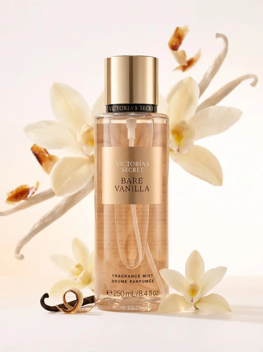 Victoria's Secret Body Mist For Women Bare Vanilla 8.4oz/250ml – Warm And Cozy Whipped Vanilla With Soft Cashmere Notes, Refreshing Daily Fragrance, Perfect For Layering, Essential For Beauty Enthusia