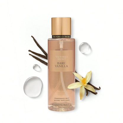 Victoria's Secret Body Mist For Women Bare Vanilla 8.4oz/250ml – Warm And Cozy Whipped Vanilla With Soft Cashmere Notes, Refreshing Daily Fragrance, Perfect For Layering, Essential For Beauty Enthusia