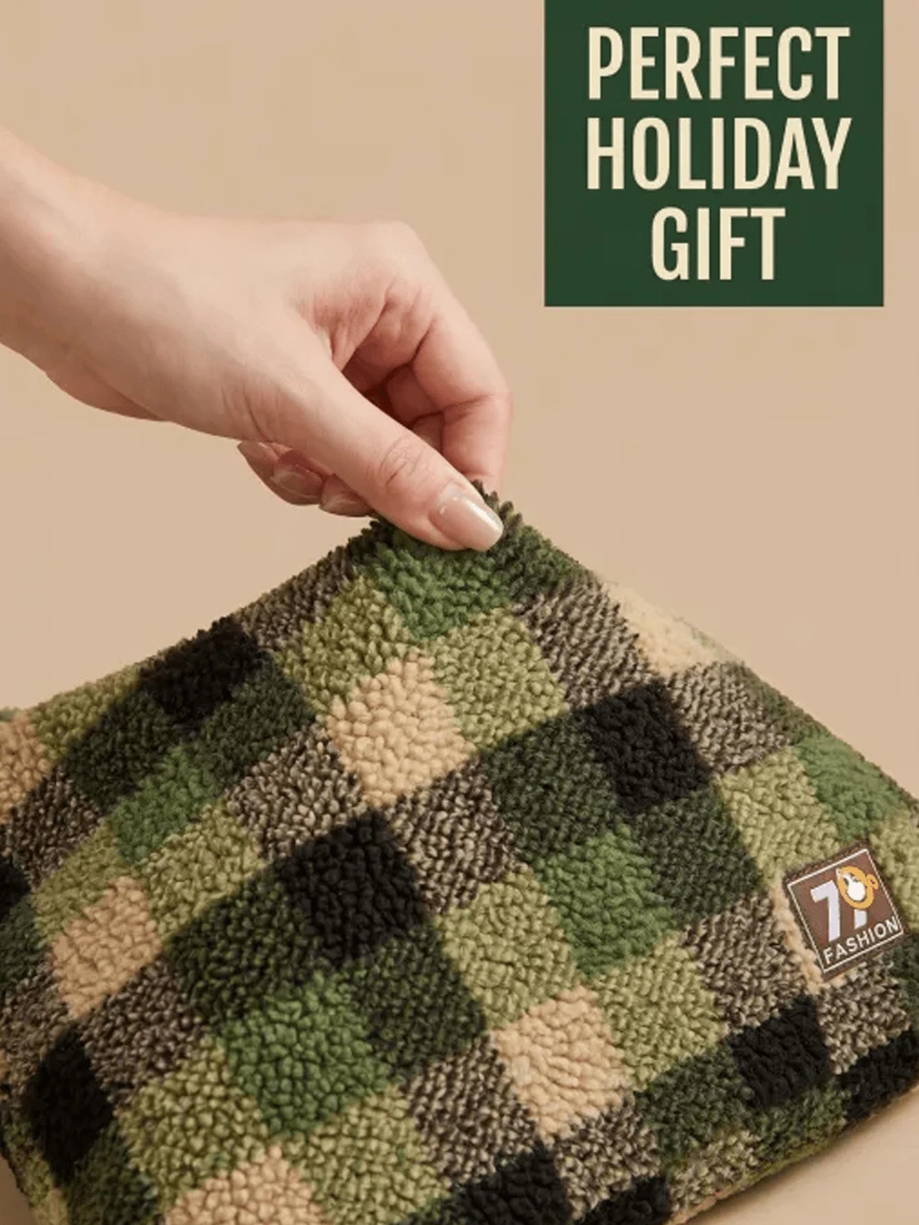 Vintage Crescent Underarm Bag For Women Plaid Shoulder Bag Plush Tote Bag Large Capacity Handbag For Commuting Daily Shopping Graduation BackToSchool