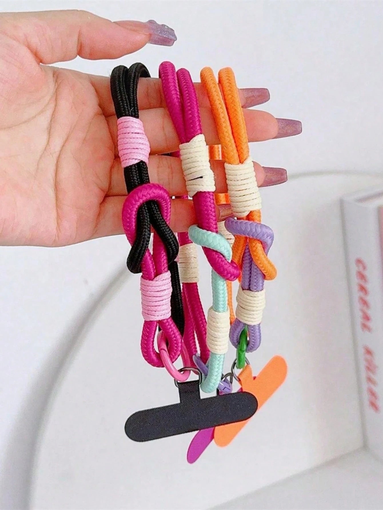 Vintage Phone Lanyard Wrist Strap,Detachable Summer Hand Chain,Dopamine Mobile Phone Rope,Anti-Lost Keychain Earbud Holder Card Clip Gifts For Mother, Family, Friends, Birthday, Holiday Phone Charm, P