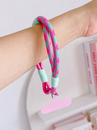 Vintage Phone Lanyard Wrist Strap,Detachable Summer Hand Chain,Dopamine Mobile Phone Rope,Anti-Lost Keychain Earbud Holder Card Clip Gifts For Mother, Family, Friends, Birthday, Holiday Phone Charm, P