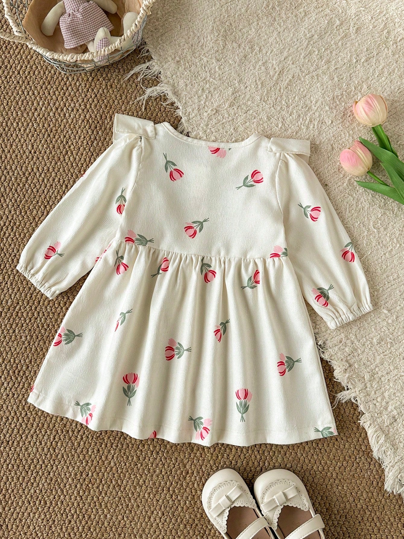 Vintaside Kids Baby Girl Single Piece Dress Spring Autumn Stylish Mori Style Embroidered Dress Casual Dress For Toddlers