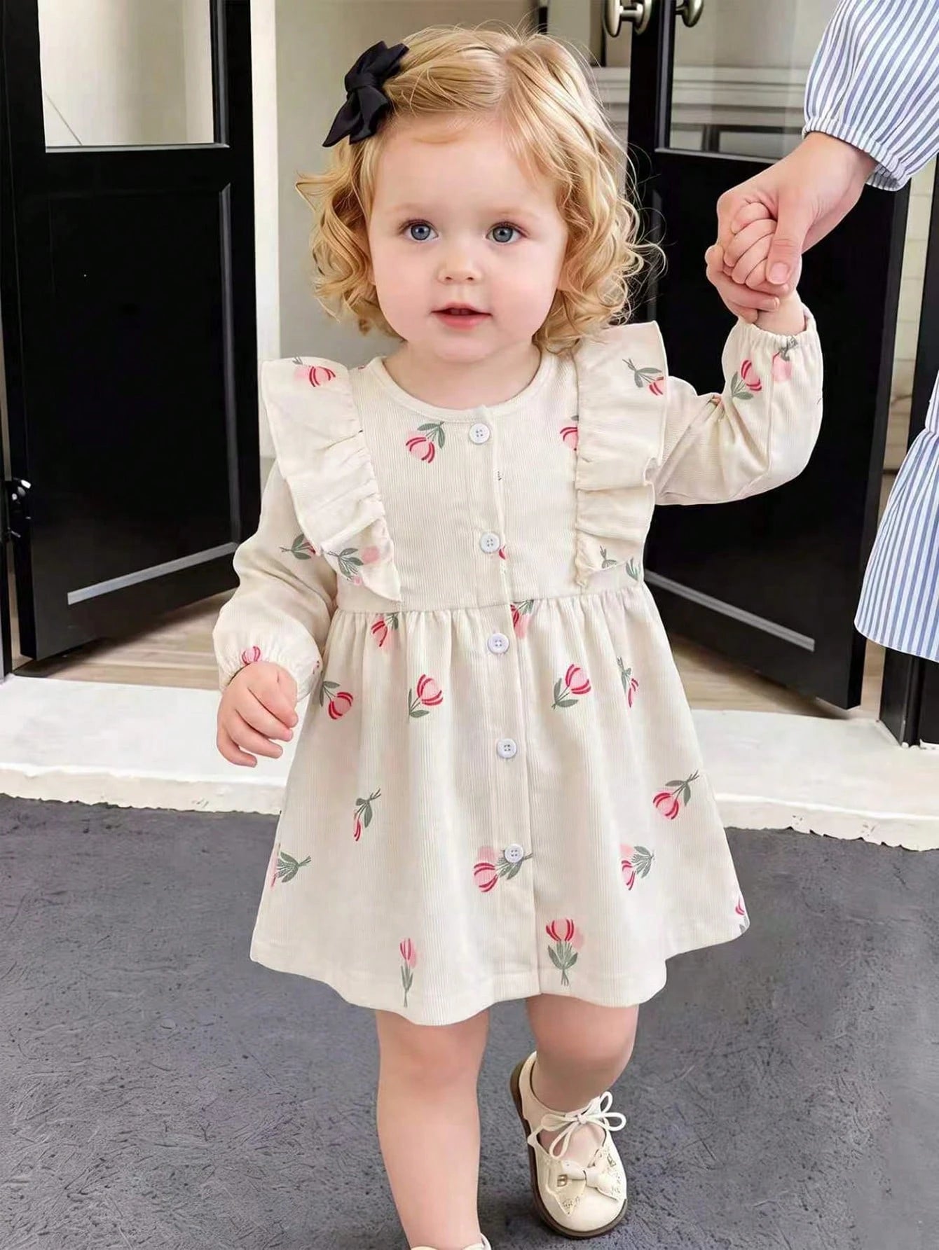Vintaside Kids Baby Girl Single Piece Dress Spring Autumn Stylish Mori Style Embroidered Dress Casual Dress For Toddlers