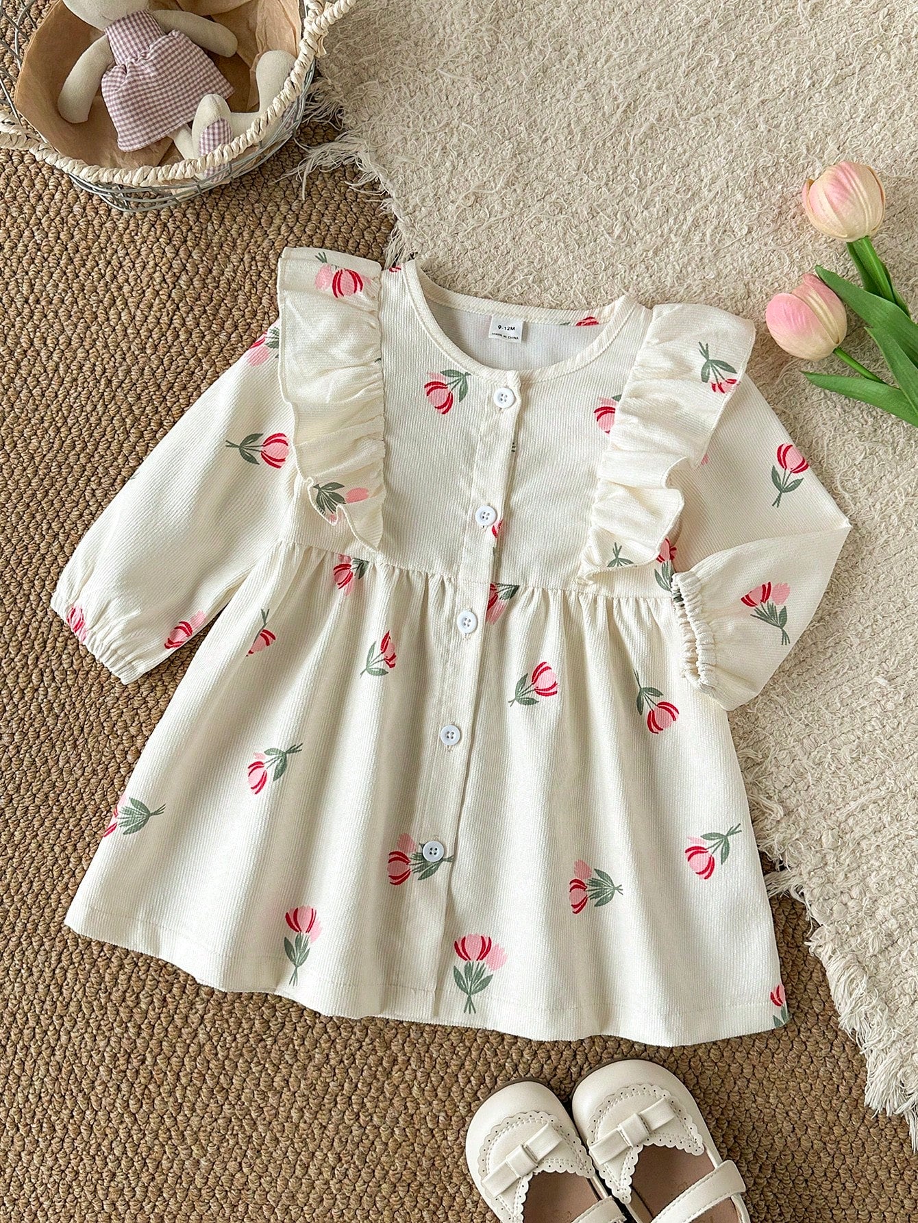 Vintaside Kids Baby Girl Single Piece Dress Spring Autumn Stylish Mori Style Embroidered Dress Casual Dress For Toddlers