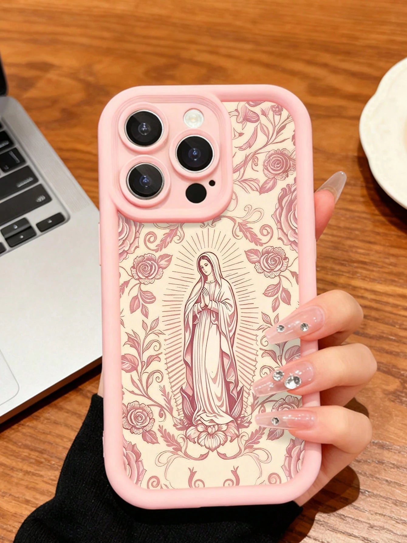 Virgin Mary Phone Case Religious Art Style For IPhone 17 16 15 14 13 12 11 Plus Pro Max. A Spiritual And Classic Design Perfect To Show Faith And Devotion. A Gift Of Inspiration.