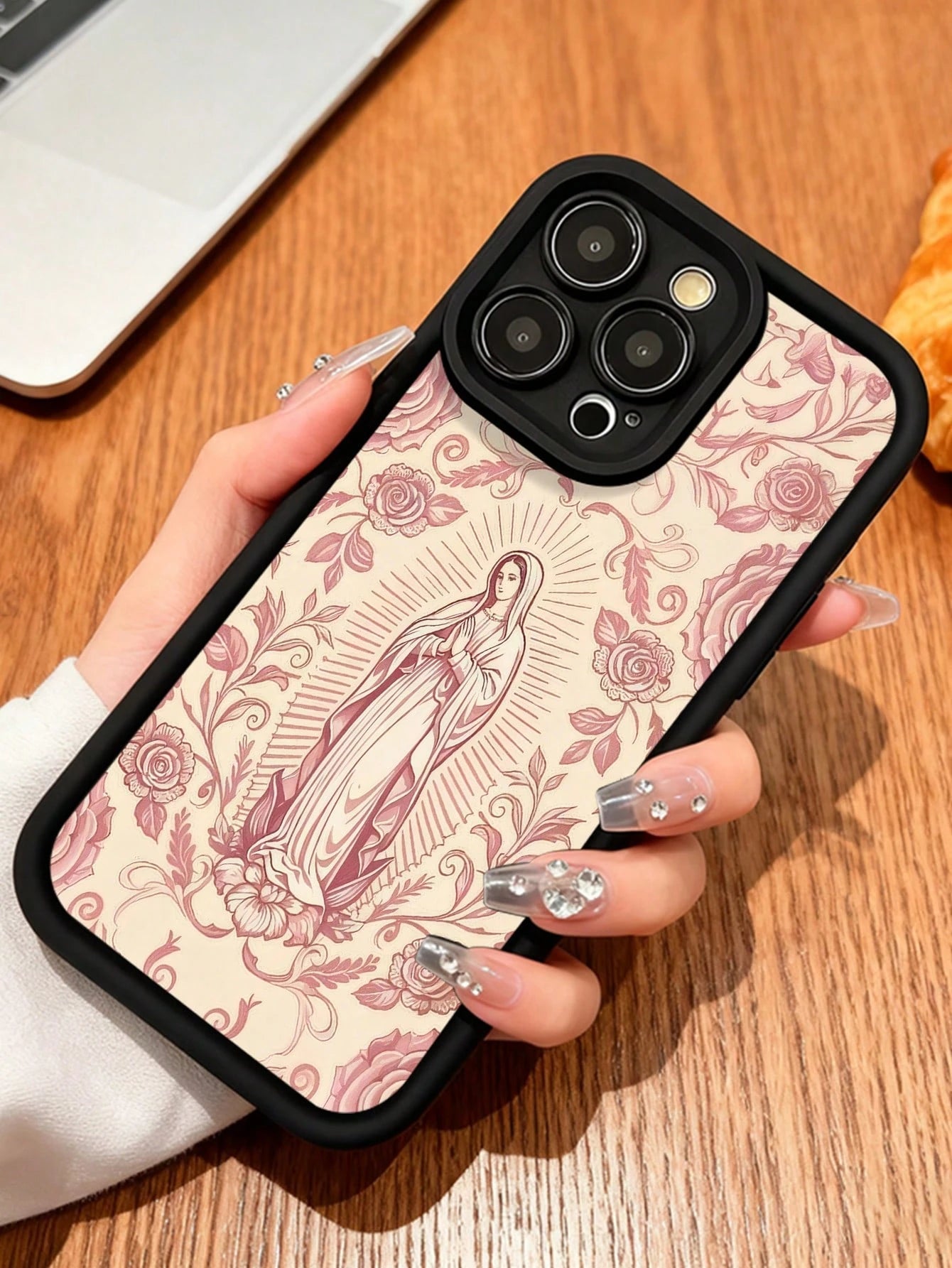 Virgin Mary Phone Case Religious Art Style For IPhone 17 16 15 14 13 12 11 Plus Pro Max. A Spiritual And Classic Design Perfect To Show Faith And Devotion. A Gift Of Inspiration.