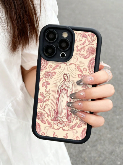 Virgin Mary Phone Case Religious Art Style For IPhone 17 16 15 14 13 12 11 Plus Pro Max. A Spiritual And Classic Design Perfect To Show Faith And Devotion. A Gift Of Inspiration.