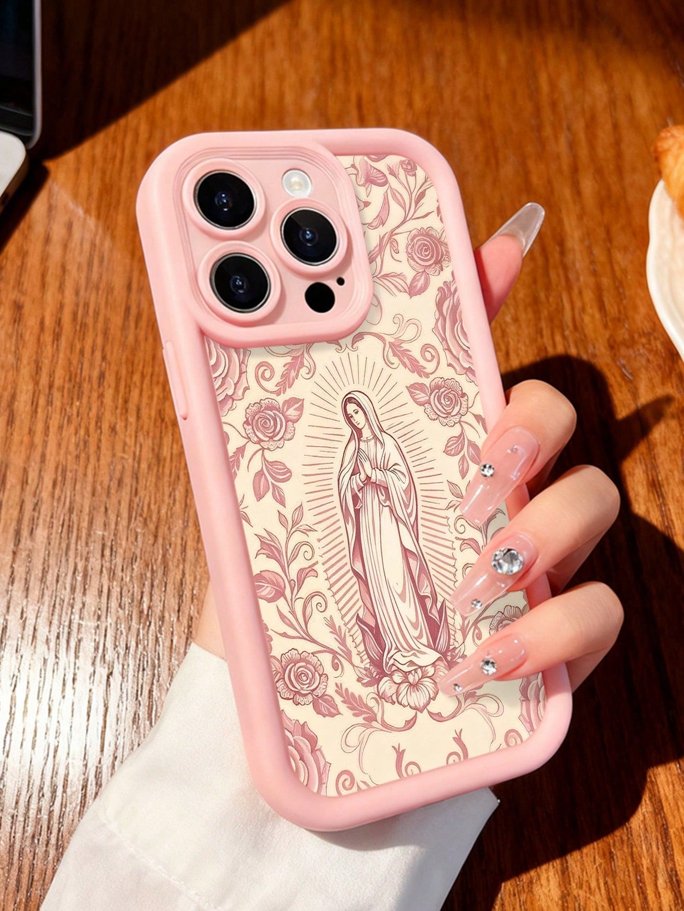 Virgin Mary Phone Case Religious Art Style For IPhone 17 16 15 14 13 12 11 Plus Pro Max. A Spiritual And Classic Design Perfect To Show Faith And Devotion. A Gift Of Inspiration.