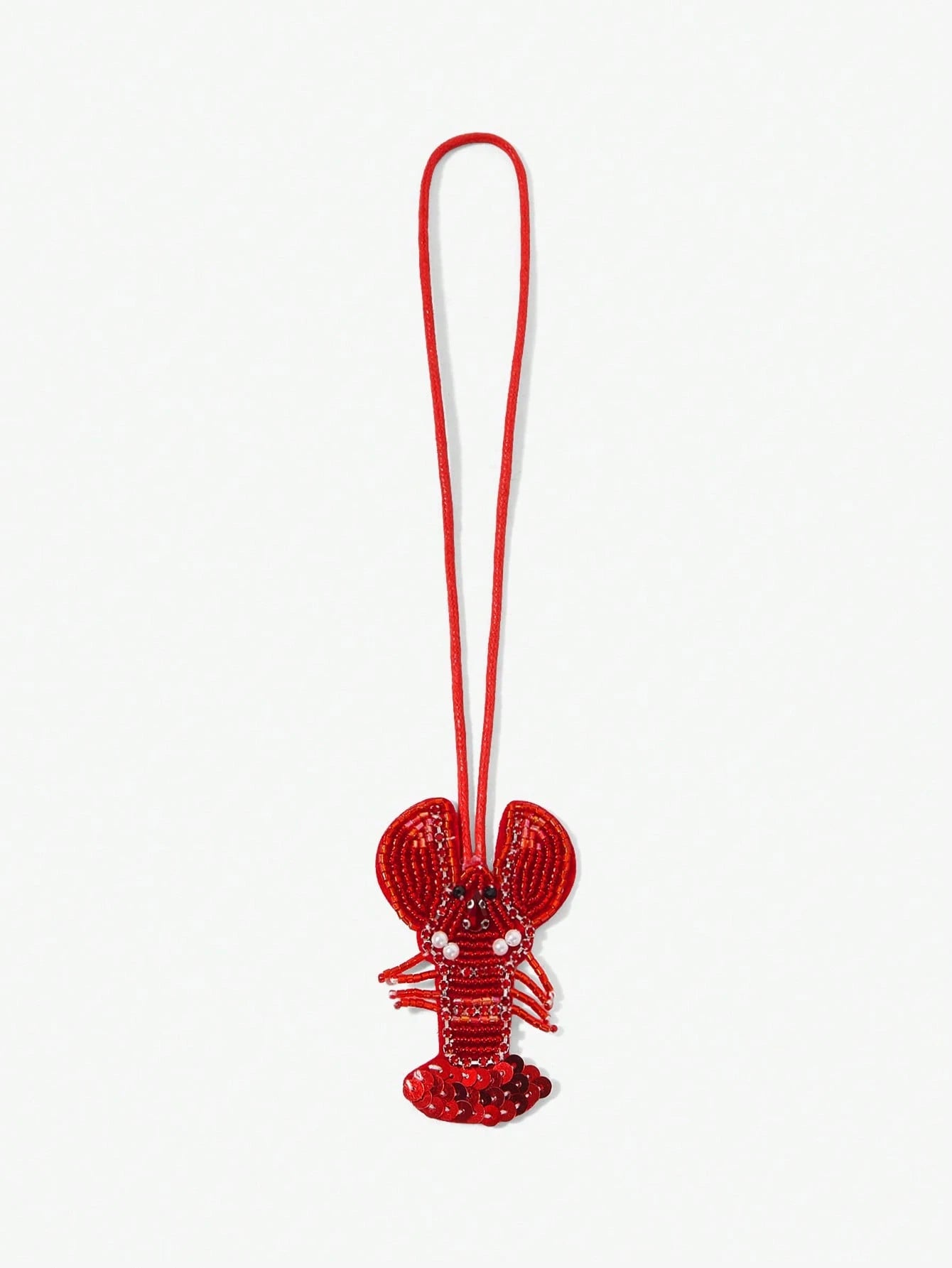 Viva Strut 1pc Summer Island Style Handmade Beaded Lobster Bag Pendant, Fresh Diamond Pendant, Niche Holiday Accessories, For Beach, Vacation, Holiday, Summer, Seaside, Beach Party