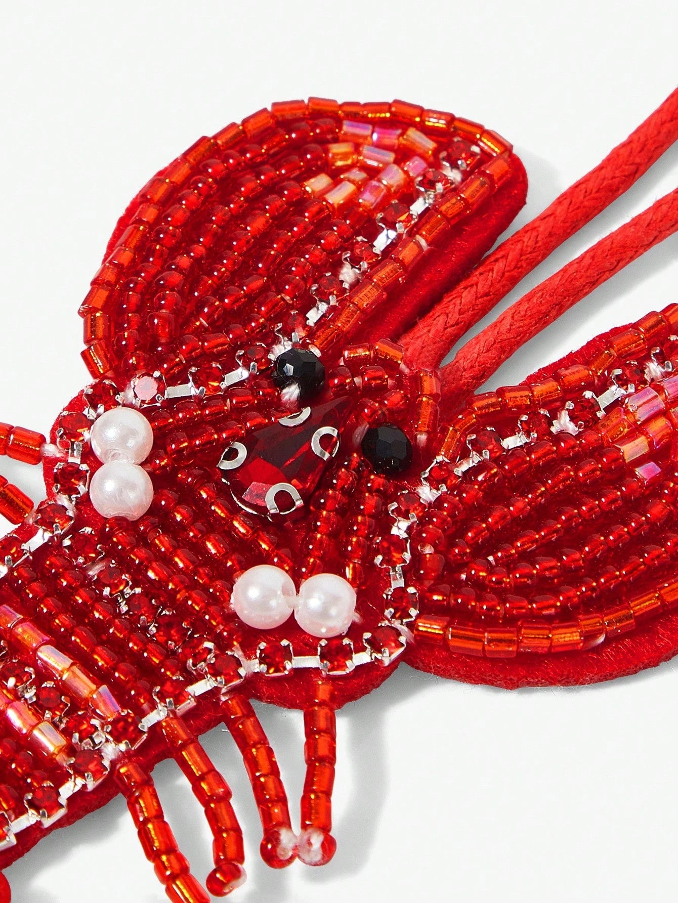 Viva Strut 1pc Summer Island Style Handmade Beaded Lobster Bag Pendant, Fresh Diamond Pendant, Niche Holiday Accessories, For Beach, Vacation, Holiday, Summer, Seaside, Beach Party