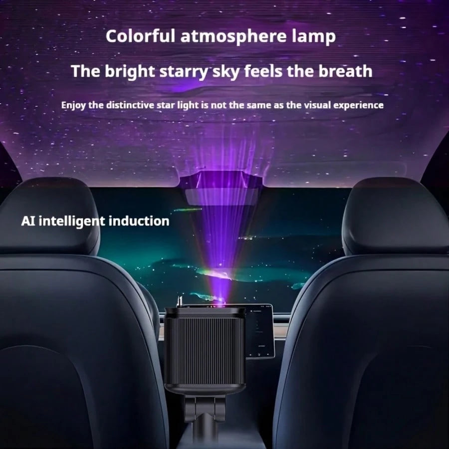 W&O 2025 Latest 4-In-1 Retractable Fast Car Charger With Star Projector, Flexible Car Light Decor,66W High-Speed Charging, 31.5 Inch Long Cable, 2 USB Ports, Compatible With IOS 15/14/13/12/11, Galaxy