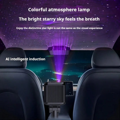 W&O 2025 Latest 4-In-1 Retractable Fast Car Charger With Star Projector, Flexible Car Light Decor,66W High-Speed Charging, 31.5 Inch Long Cable, 2 USB Ports, Compatible With IOS 15/14/13/12/11, Galaxy