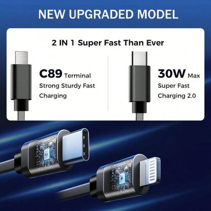 W&O 2025 Latest 4-In-1 Retractable Fast Car Charger With Star Projector, Flexible Car Light Decor,66W High-Speed Charging, 31.5 Inch Long Cable, 2 USB Ports, Compatible With IOS 15/14/13/12/11, Galaxy