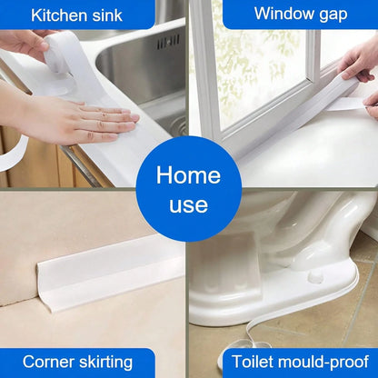 Waterproof Sealing Tape For Kitchen Bathroom, Self-Adhesive Joint Sticker Mold-Proof, Home Decor Kitchen Essentials Bathroom Accessories