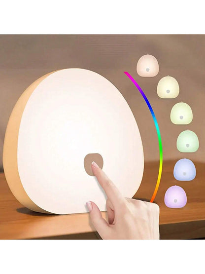 White Noise LED Night Light- Multiple Colors, Dimmable, Timer, Natural Soothing White Noise For Sleep, Memory Function, Portable, Built-In 1200mAh Rechargeable Battery
