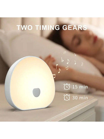 White Noise LED Night Light- Multiple Colors, Dimmable, Timer, Natural Soothing White Noise For Sleep, Memory Function, Portable, Built-In 1200mAh Rechargeable Battery
