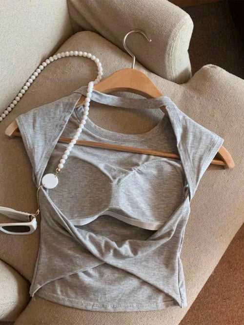 Women's Casual Everyday Solid Color Padded Fitted Tank Top, Summer