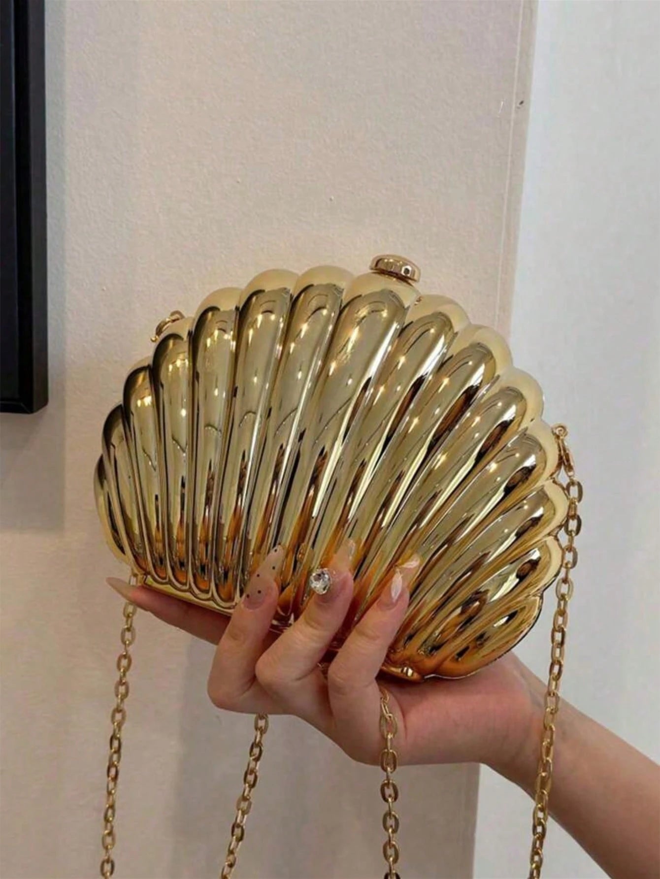 Women's Elegant Mini Flower Shaped Chain Crossbody Bag, Metallic Y2K Style Theme Party Shoulder Bag, Fashionable Novelty Shaped Bags, Versatile Small Mobile Phone Key Coin Purse, Portable Outdoor Trav