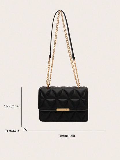 Women's Fashion Solid Color & Printed Wide Strap Hard Handbag & Shoulder Bag