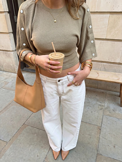 Women's New Knit Top, Elegant For Commuting, Spring/Summer