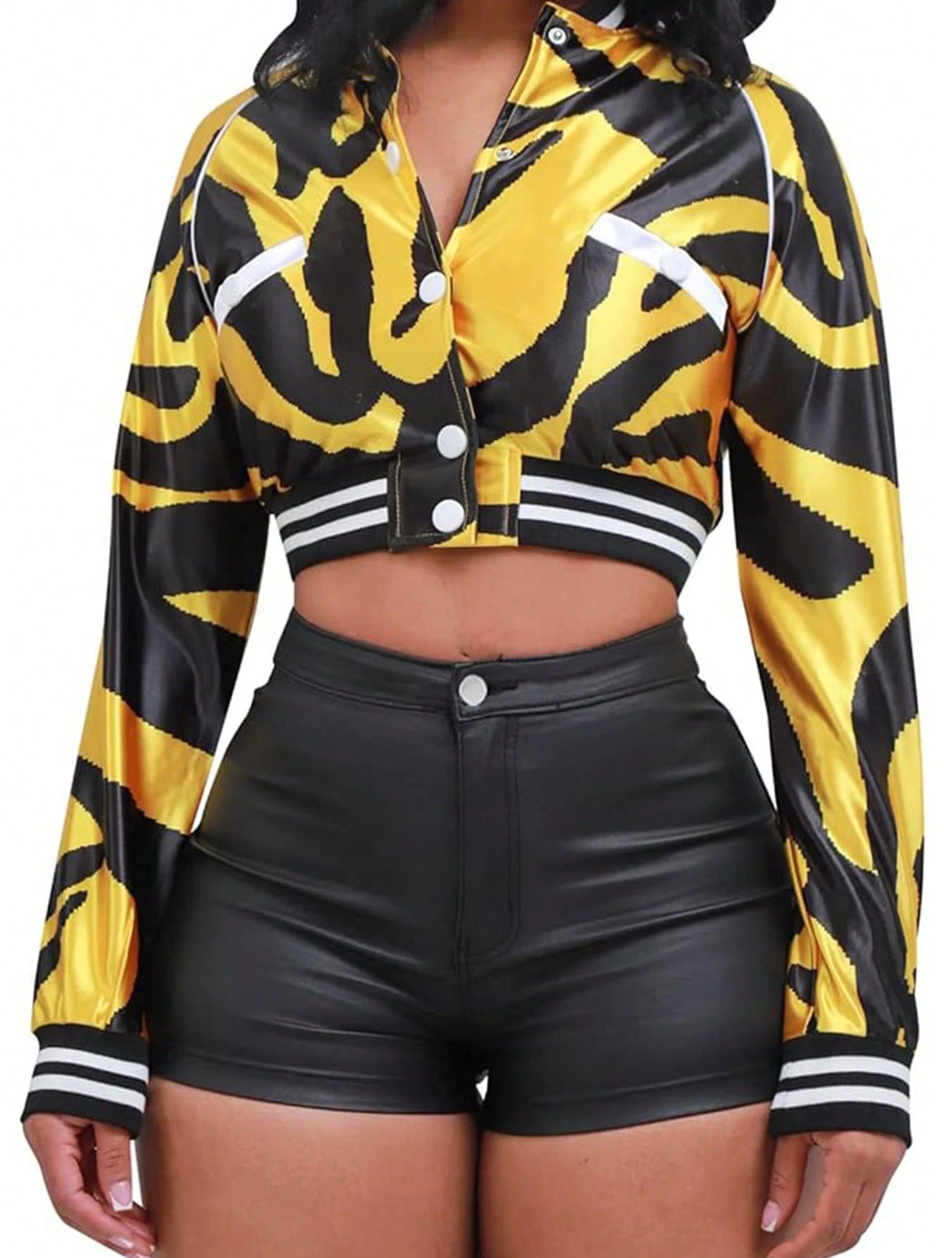 Women's Solid Color Casual Coated Shorts, Sexy Street Style, Autumn/Winter Black Summer, Y2K Aesthetic
