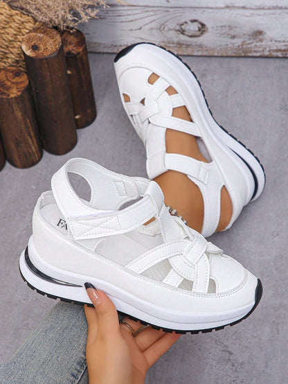 Women's Wedge Heel Thick Sole Athletic Shoes, Summer New Casual Flat Shoes, Breathable Women's Shoes (Size Runs Small By 1 Size)