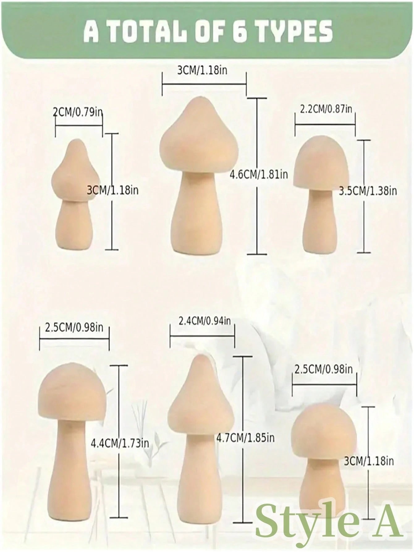 Wooden Mushroom Blocks, Natural Mini DIY Wooden Mushroom Dolls, Suitable For Art, Handicrafts, Painting And Table Decoration Of Home Shelves.