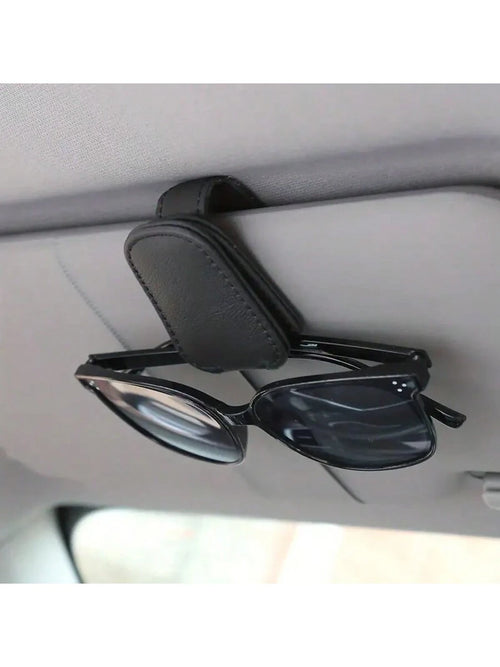 XENCN Glasses Holders For Car, Magnetic Genuine PU Leather Glasses Clip For Car Visor, Glasses Hanger Clip, Car Interior Visor Accessories