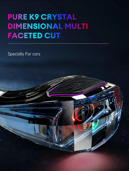 XUDA 2026 New Crystal Gear Shift Knob, Crystal Seven-Color LED Light Gear Shift Handle, Side Lighting, Plug And Play, Comfortable Grip, Wear-Resistant And Scratch-Resistant, Suitable For Cars