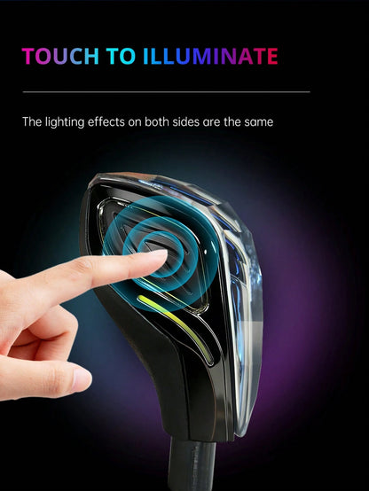 XUDA 2026 New Crystal Gear Shift Knob, Crystal Seven-Color LED Light Gear Shift Handle, Side Lighting, Plug And Play, Comfortable Grip, Wear-Resistant And Scratch-Resistant, Suitable For Cars