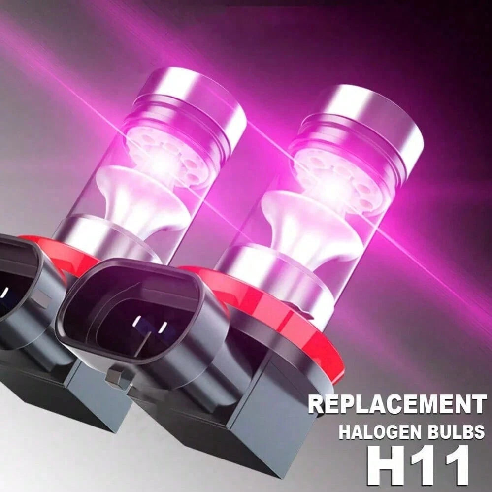 XWQHJW For Venza 2009 2010-2016 H11//H9 LED Fog Light Bulbs Kit Pink Purple