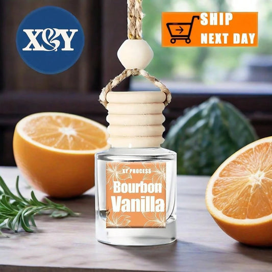 XY Process Car Air Freshener For Women, Bourbon Vanilla Fragrance Air Freshener Diffuser, Hanging Air Fragrance Essential Oil Diffuser, Car Scents Accessories Cute Car Interior Decor Unisex