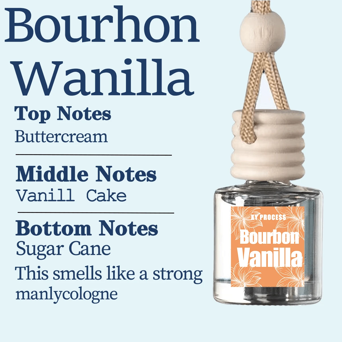 XY Process Car Air Freshener For Women, Bourbon Vanilla Fragrance Air Freshener Diffuser, Hanging Air Fragrance Essential Oil Diffuser, Car Scents Accessories Cute Car Interior Decor Unisex