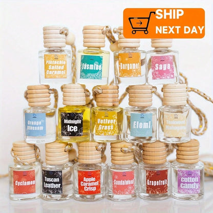 XY Process Car Air Freshener For Women, Bourbon Vanilla Fragrance Air Freshener Diffuser, Hanging Air Fragrance Essential Oil Diffuser, Car Scents Accessories Cute Car Interior Decor Unisex